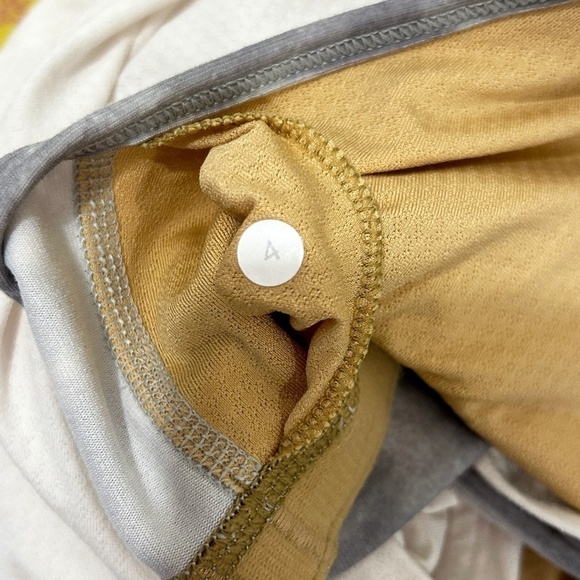 lululemon No Limits Tank Top Fitness Activewear Grey White Racerback Sports Bra - Picture 11 of 14